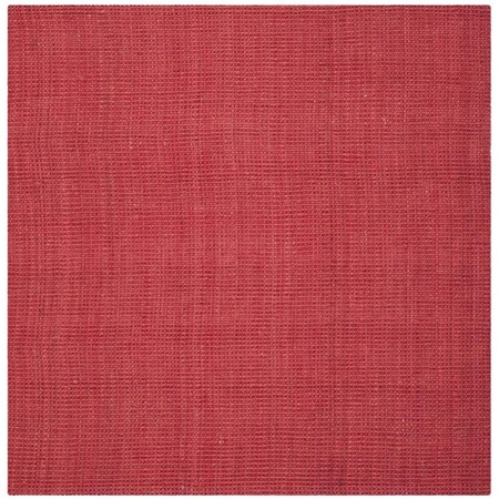 Safavieh 5 x 5 ft. Natural Fiber Hand Woven Rug, Square - Red NF730D-5SQ